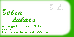 delia lukacs business card