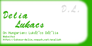 delia lukacs business card